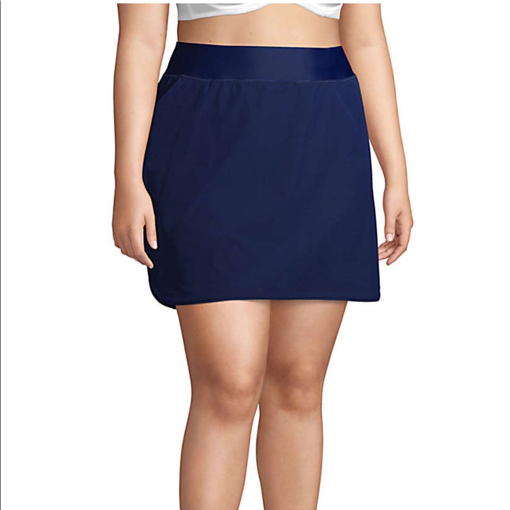 Lands End swim skirt blue - Picture 4 of 6